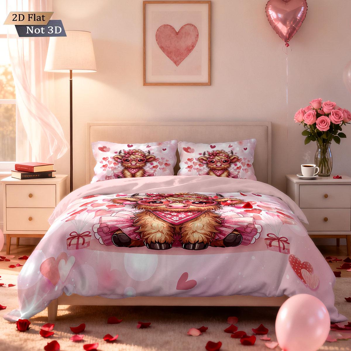 Comforter 3Pc Pink Valentine S Day Highland Cow Print Coreless Quilt Set Multi Size Bedroom Dormitory Bedding Decoration Machine Washable Comforter (quilt)-EU Single(135*200cm)3pcs
Comforter 3Pc Pink Valentine S Day Highland Cow Print Coreless Quilt Set Multi Size Bedroom Dormitory Bedding Decoration Machine Washable Comforter (quilt)-EU Single(135*200cm)3pcs