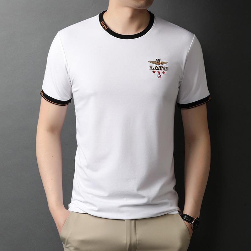 Summer New Men s Solid Color Round Neck T-shirt Young and Middle-aged Men s Short-sleeved Embroidered Simple T-shirt
Summer New Men s Solid Color Round Neck T-shirt Young and Middle-aged Men s Short-sleeved Embroidered Simple T-shirt