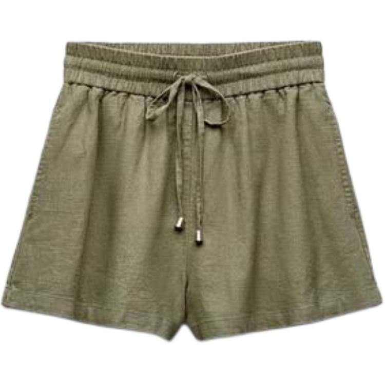 Zara High Waist Drawstring Solid Color Comfortable Casual Shorts Women shorts Light-Khaki 8073323-533 M
Zara High Waist Drawstring Solid Color Comfortable Casual Shorts Women shorts Light-Khaki 8073323-533 M
