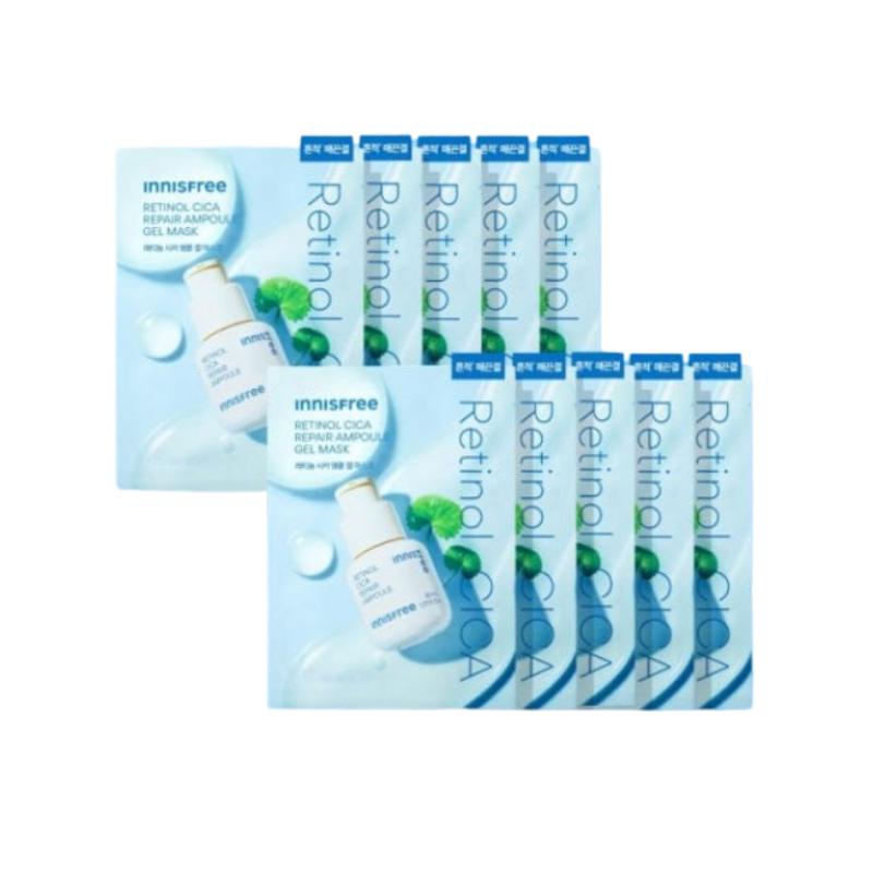 Innisfree Retinol Cica Ampoule Gel Mask 23ml × 10 Sheets | Blemish Mark Care, Soothing & Barrier Repair Sheet Mask Set 23ml × 10 Sheets
Innisfree Retinol Cica Ampoule Gel Mask 23ml × 10 Sheets | Blemish Mark Care, Soothing & Barrier Repair Sheet Mask Set 23ml × 10 Sheets