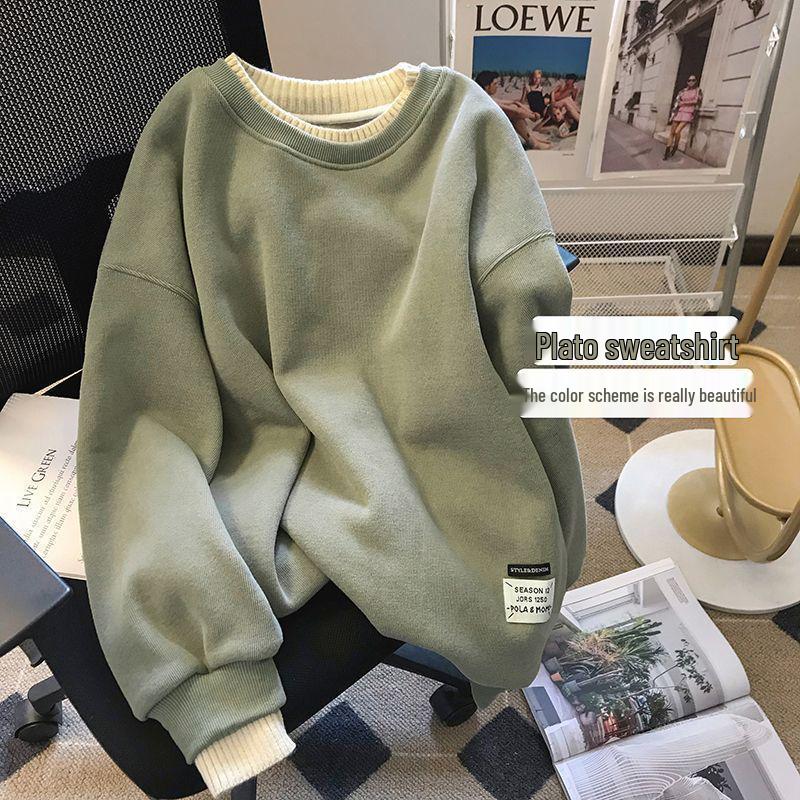 Solid Color Patchwork Crewneck Sweatshirt - Women s 2025 Autumn/Winter Casual Pullover Top L (50-57kg)
Solid Color Patchwork Crewneck Sweatshirt - Women s 2025 Autumn/Winter Casual Pullover Top L (50-57kg)