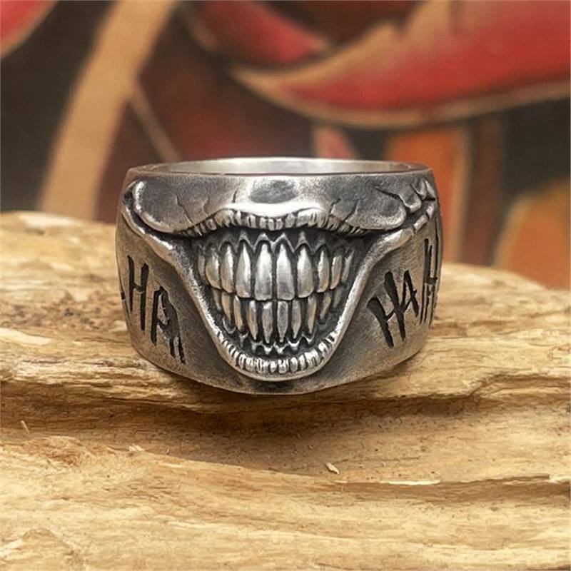 LATS Personalized Handmade Carved Clown Smile Open Ring for Women Men Hip-Hop Vintage Artistic Niche High-End Zircon Gifts resizable
LATS Personalized Handmade Carved Clown Smile Open Ring for Women Men Hip-Hop Vintage Artistic Niche High-End Zircon Gifts resizable