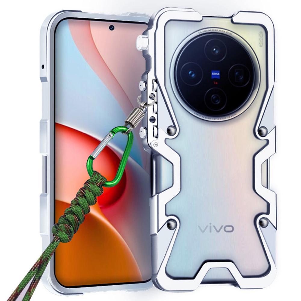 For vivo X200 5G Bumper Case Aluminium Alloy Metal Phone Shell Cover with Strap A
For vivo X200 5G Bumper Case Aluminium Alloy Metal Phone Shell Cover with Strap A