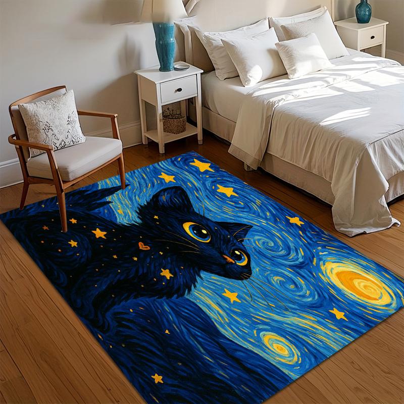 Starry Night Black Cat Doormat - Anti-Slip, Durable Home Decor Mat for Entrance or Bathroom, Unique Gift, Artistic Design 40x60CM
Starry Night Black Cat Doormat - Anti-Slip, Durable Home Decor Mat for Entrance or Bathroom, Unique Gift, Artistic Design 40x60CM