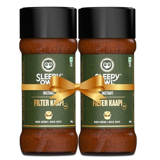 Премиальный растворимый кофе Sleepy Owl Filter Kaapi | 100 грамм x 2 | Аутентичный бленд робусты и цикория | Готовит 100 чашек | Порошок | Банка
Премиальный растворимый кофе Sleepy Owl Filter Kaapi | 100 грамм x 2 | Аутентичный бленд робусты и цикория | Готовит 100 чашек | Порошок | Банка