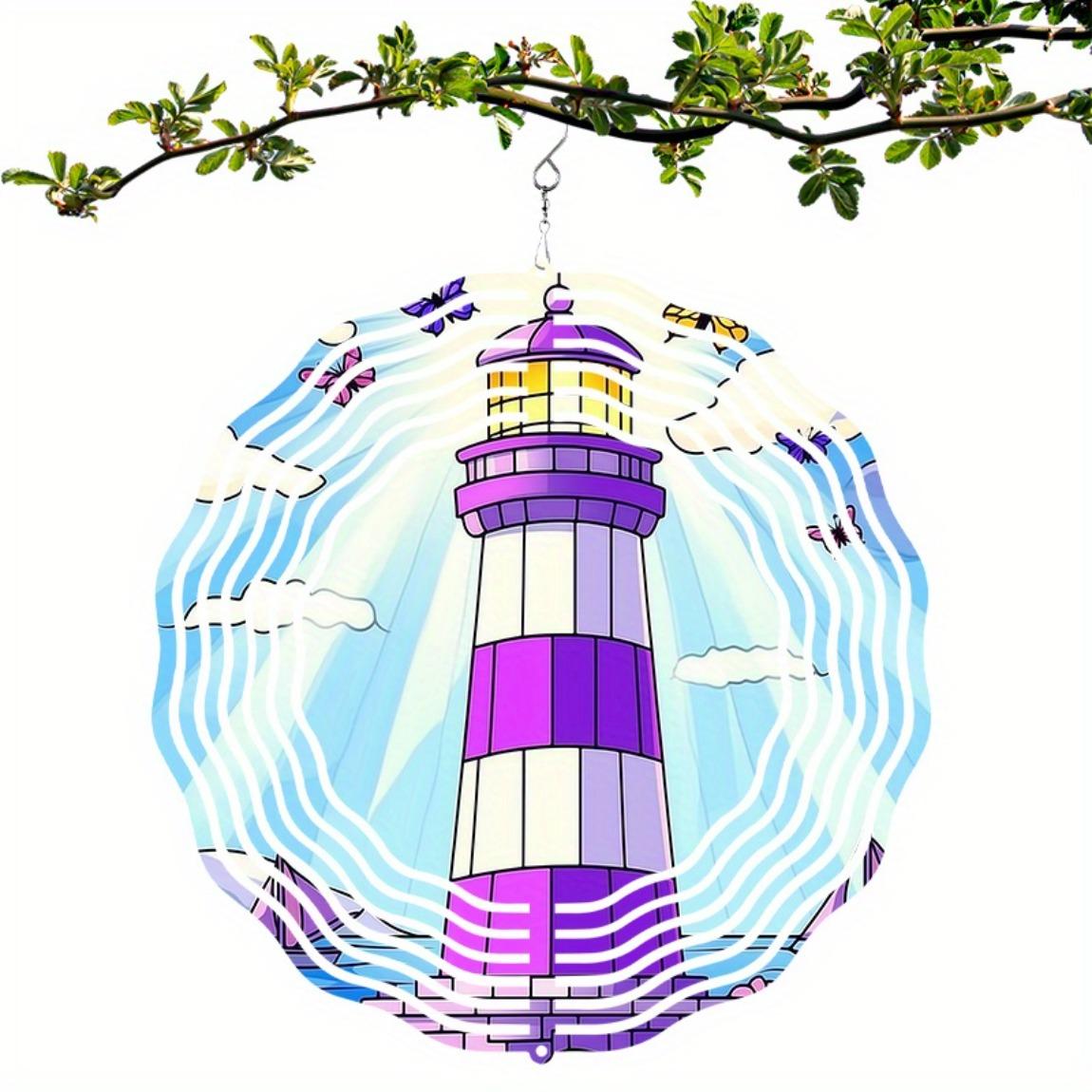 Colorful Lighthouse Wind Chime Metal All Weather Outdoor Decor for Garden Patio Yard No Battery Needed Easy to Install Wind Spinner 01A
Colorful Lighthouse Wind Chime Metal All Weather Outdoor Decor for Garden Patio Yard No Battery Needed Easy to Install Wind Spinner 01A