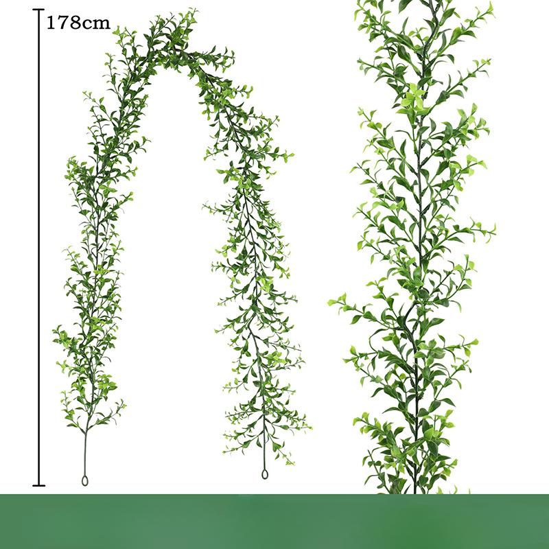 Искусственные зеленые лозы Виноградная лоза Внутреннее подвесное потолочное украшение для людей Искусственные цветы Листья Украшения для вечеринки Настенное крепление Fennel Leaf