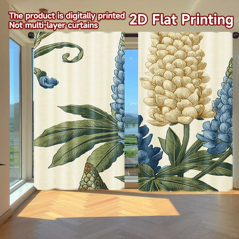 Set Of 2 Flat Printing Curtains Without Rod Floral Spring Design Holiday April Fools Is Day Printed Semi Curtain Sheer Polyester W100*H70(CM)-Hooks&1PCS
Set Of 2 Flat Printing Curtains Without Rod Floral Spring Design Holiday April Fools Is Day Printed Semi Curtain Sheer Polyester W100*H70(CM)-Hooks&1PCS
