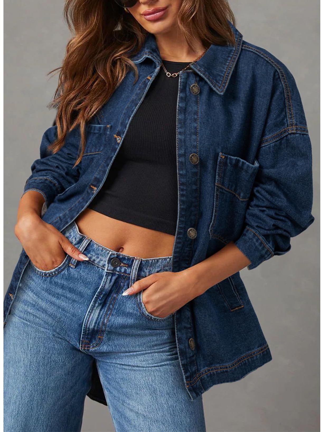 Women s Loose-Fit Denim Jacket - European & American Style Large (L)
Women s Loose-Fit Denim Jacket - European & American Style Large (L)