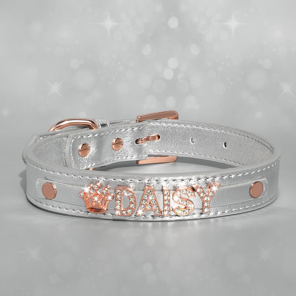Custom Dog Collar PU Leather Kitten Puppy Necklace Bling Rhinestone Free Name Charms Crown For Small Medium Dogs Bulldog Pug 20-26cm
Custom Dog Collar PU Leather Kitten Puppy Necklace Bling Rhinestone Free Name Charms Crown For Small Medium Dogs Bulldog Pug 20-26cm