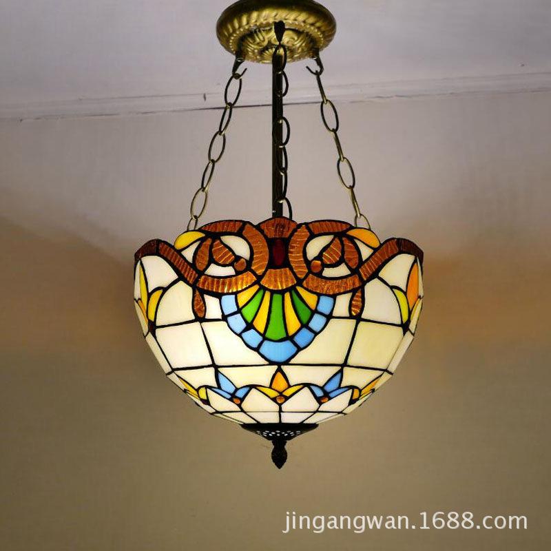 Люстра Витражный Подвесной Светильник Потолочный Средиземноморский Домашний Декор Подвесной Светильник для Гостиной Светильники