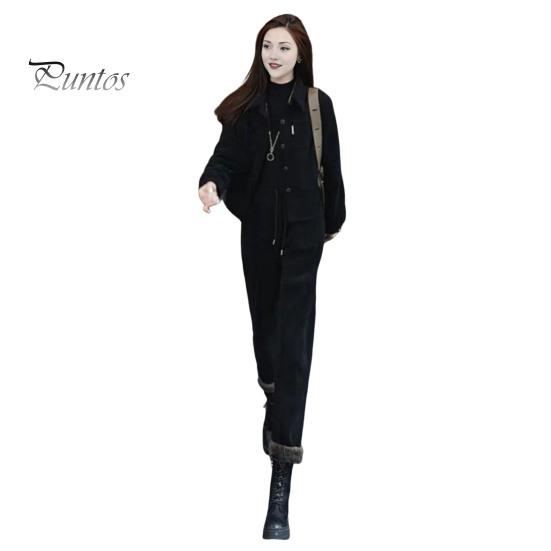 Комплект из 2 предметов: пальто и брюки, толстая плюшевая подкладка, однобортный пиджак с отложным воротником и длинными рукавами, эластичный пояс на завязках, зимний теплый брючный костюм M чёрный
Комплект из 2 предметов: пальто и брюки, толстая плюшевая подкладка, однобортный пиджак с отложным воротником и длинными рукавами, эластичный пояс на завязках, зимний теплый брючный костюм M чёрный