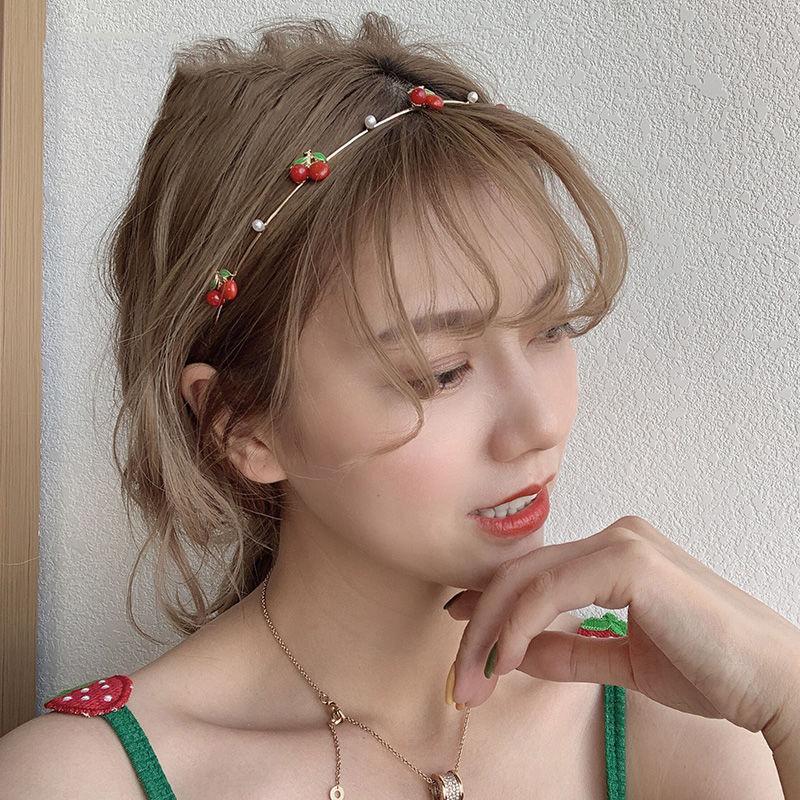 Lystrfac Korean Cute Cherry Alloy Pearl Headband for Women Girls Strawberry Flower Hairband Thin Hair Hoop Hair Accessories
Lystrfac Korean Cute Cherry Alloy Pearl Headband for Women Girls Strawberry Flower Hairband Thin Hair Hoop Hair Accessories