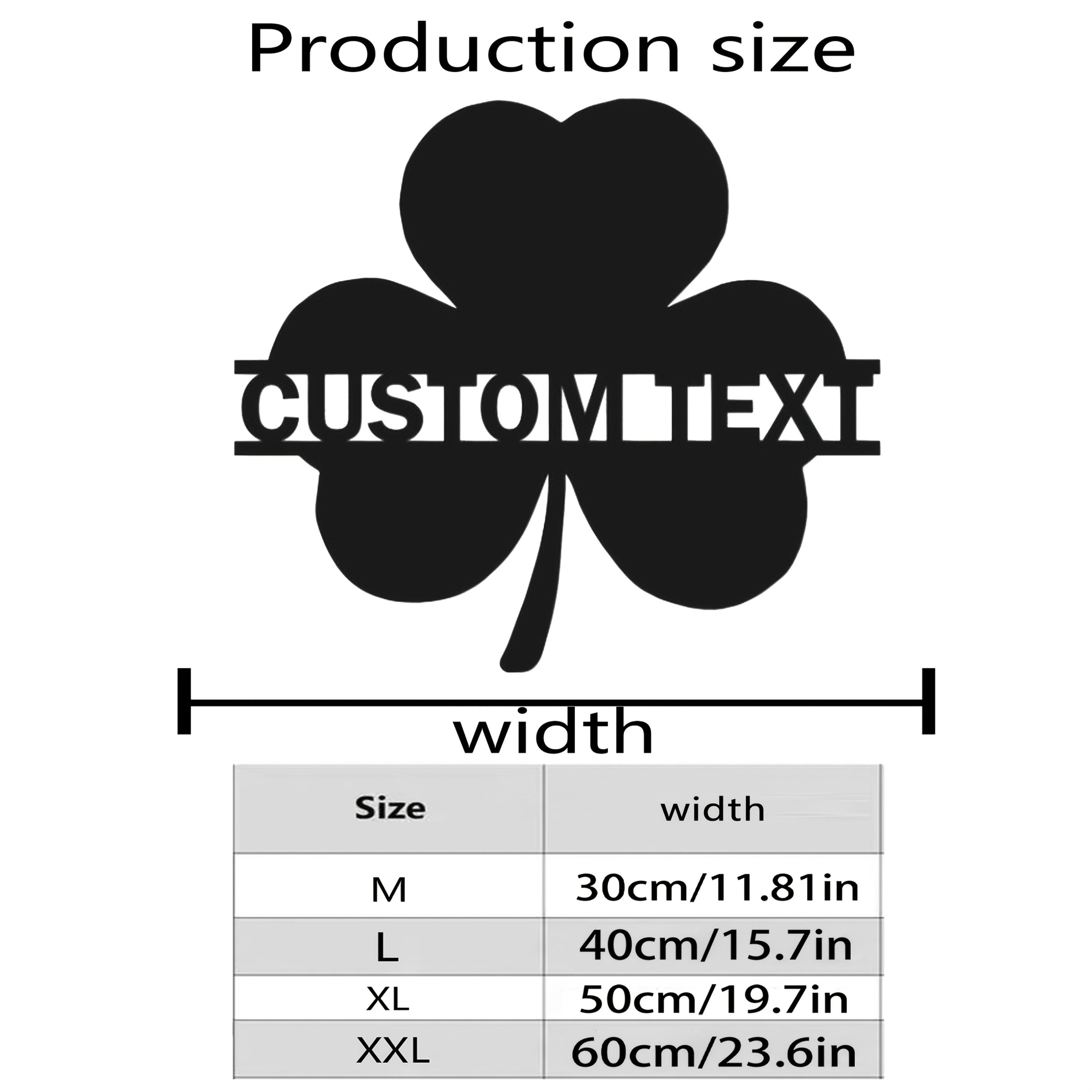 Custom Metal Wall Art Clover Pattern Surname Sign Personalized Garden Door Decor St Patrick’s Day Gift 30cm
Custom Metal Wall Art Clover Pattern Surname Sign Personalized Garden Door Decor St Patrick’s Day Gift 30cm