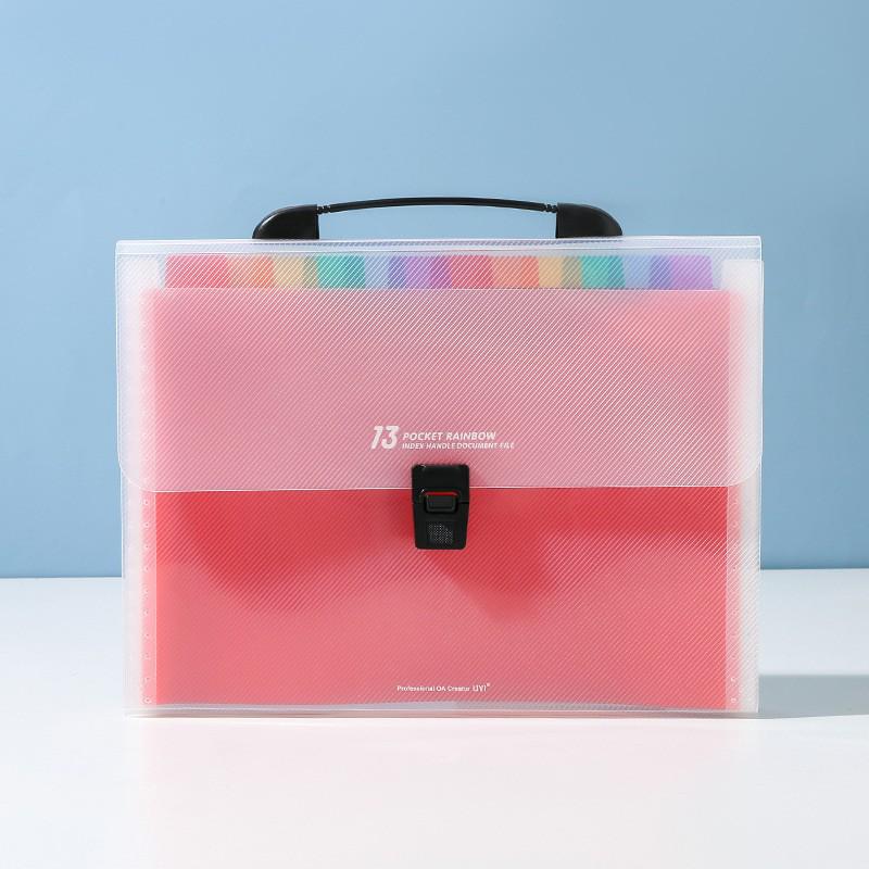 A4 Portable Rainbow 13-Pocket Accordion File Folder with Snap Closure for Students
A4 Portable Rainbow 13-Pocket Accordion File Folder with Snap Closure for Students