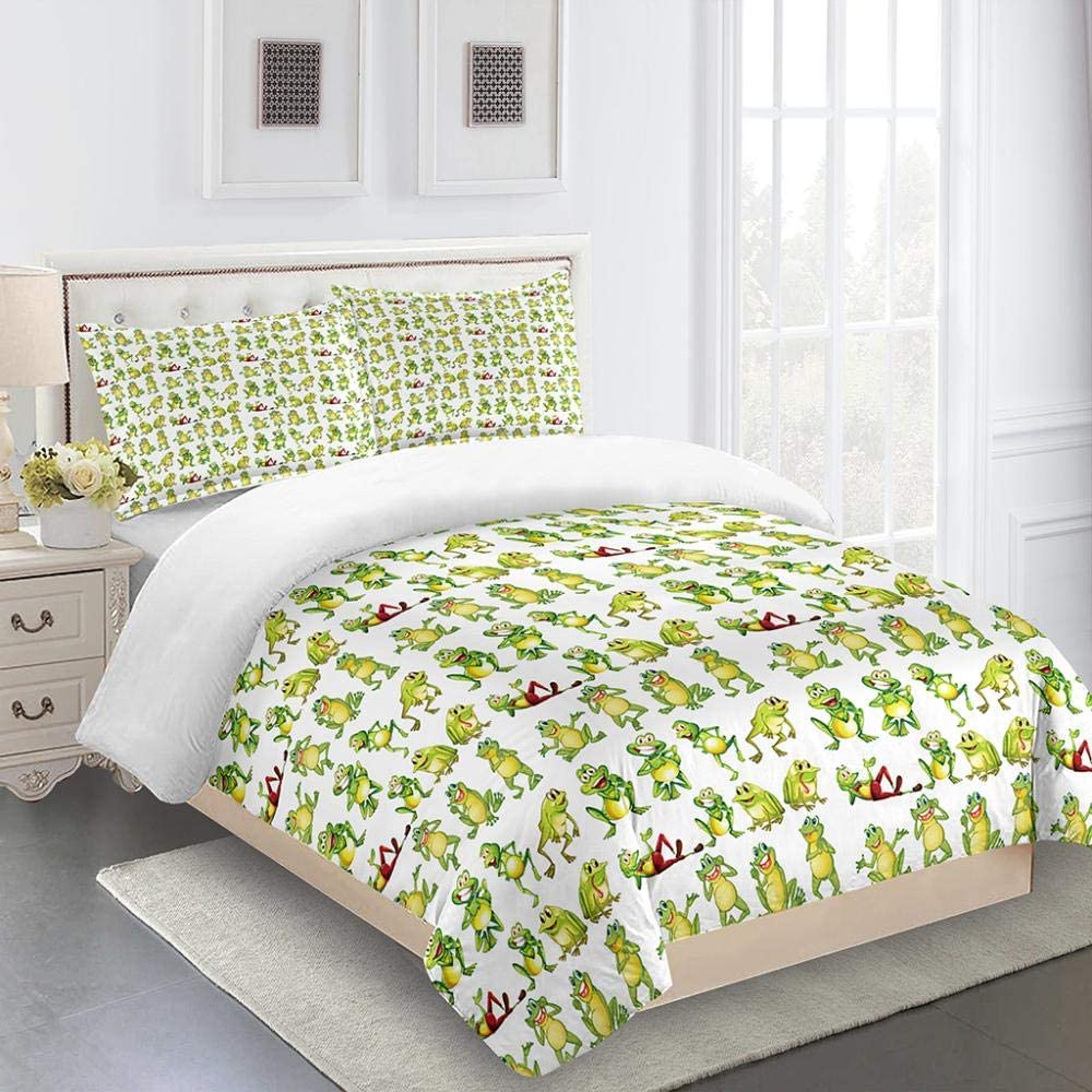 Duvet Cover Queen Double Size 3D Animal Frog Print Quilt Cover Pillowcase 3Pc Set King Size Bedding Set European Style W90xL190cm
Duvet Cover Queen Double Size 3D Animal Frog Print Quilt Cover Pillowcase 3Pc Set King Size Bedding Set European Style W90xL190cm