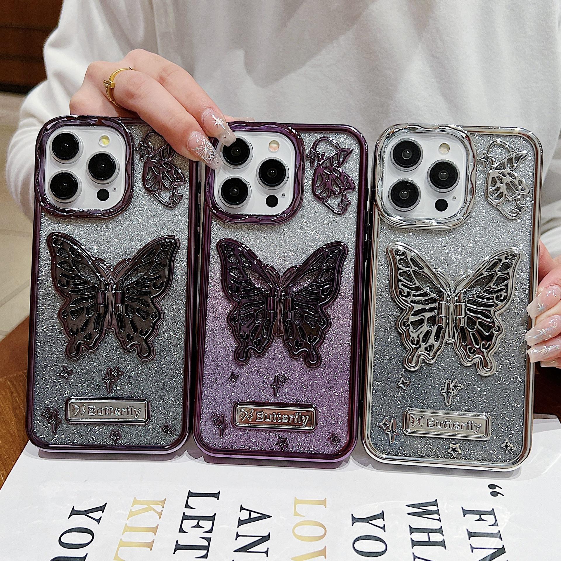 The Electroplated Three-dimensional Butterfly Stand Is Suitable for Apple 15Promax Phone Cases and IPhone14 with Gradient Glitter 13 Apple 12Promax
The Electroplated Three-dimensional Butterfly Stand Is Suitable for Apple 15Promax Phone Cases and IPhone14 with Gradient Glitter 13 Apple 12Promax