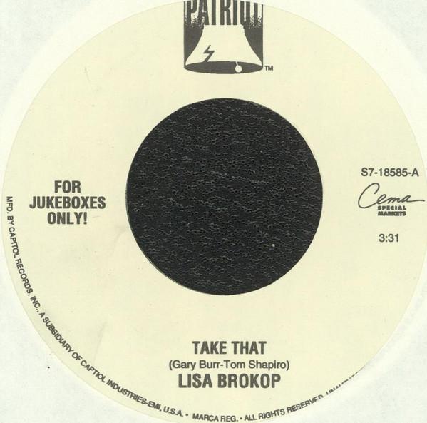 7inch Record LISA BROKOP - Take That S718585PROMO Patriot Records 1994 US Pop Used
7inch Record LISA BROKOP - Take That S718585PROMO Patriot Records 1994 US Pop Used