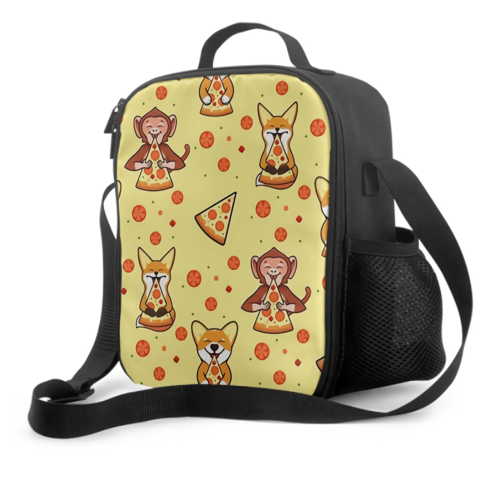 Funny Corgi Monkey with Pizza Insulated Lunch Box Leakproof Portable Lunch Bags Reusable Cooler Tote Bag for Picnic Travel Work 26.5x20x11.5CM бежевий
Funny Corgi Monkey with Pizza Insulated Lunch Box Leakproof Portable Lunch Bags Reusable Cooler Tote Bag for Picnic Travel Work 26.5x20x11.5CM бежевий