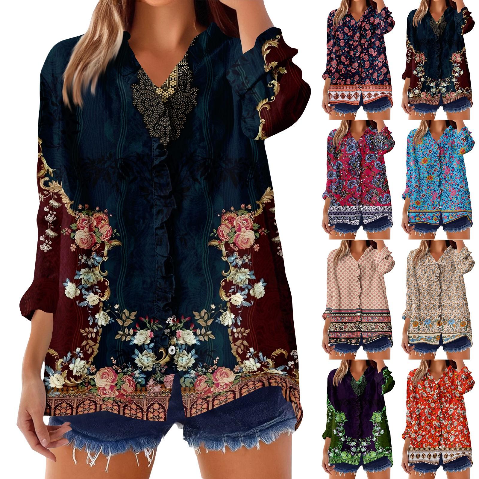 Women s Loose Ruffled Floral Print Stand Collar Long Sleeve Cotton And Linen Top XL винний
Women s Loose Ruffled Floral Print Stand Collar Long Sleeve Cotton And Linen Top XL винний