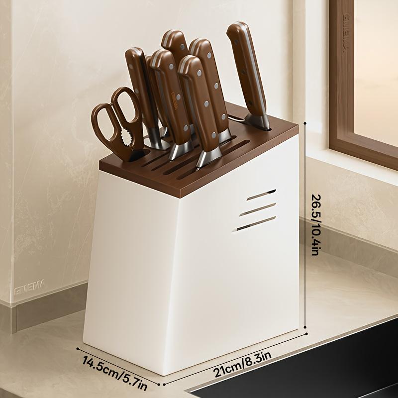 1pc Knife Storage Rack, Bamboo Wood and Metal Kitchen Utensil Drying Stand with Drainage Tray - Countertop Organizer for Cutlery XL білий
1pc Knife Storage Rack, Bamboo Wood and Metal Kitchen Utensil Drying Stand with Drainage Tray - Countertop Organizer for Cutlery XL білий