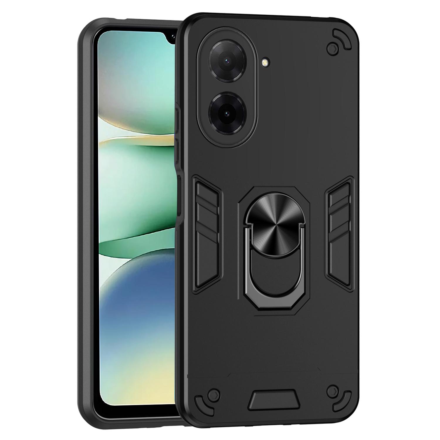For Xiaomi Redmi A5 4G (171.7mm)/Poco C71 4G Case PC+TPU Drop Defend Phone Cover with Ring Kickstand Black
For Xiaomi Redmi A5 4G (171.7mm)/Poco C71 4G Case PC+TPU Drop Defend Phone Cover with Ring Kickstand Black