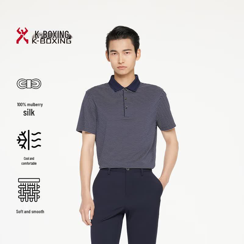 K-Boxing Men s Silk Blend Color-Block Short Sleeve Polo Shirt 175/L
K-Boxing Men s Silk Blend Color-Block Short Sleeve Polo Shirt 175/L