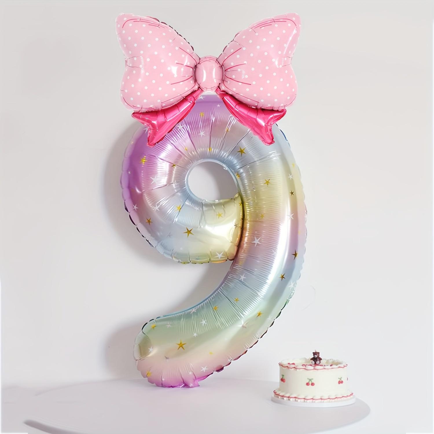 40-дюймова повітряна куля Rainbow Star Gradient 0-9, набір з рожевим бантом, у комплекті клей - ідеально підходить для святкування днів народження та прикрас
40-дюймова повітряна куля Rainbow Star Gradient 0-9, набір з рожевим бантом, у комплекті клей - ідеально підходить для святкування днів народження та прикрас