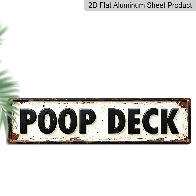 2D Flat - 1pc Funny Poop Deck Aluminum Decorative Sign - Rustic Vintage Style Bathroom Wall Decor, 15.7×3.94inch, Humorous Farmhouse or Bar 40cm x 10cm
2D Flat - 1pc Funny Poop Deck Aluminum Decorative Sign - Rustic Vintage Style Bathroom Wall Decor, 15.7×3.94inch, Humorous Farmhouse or Bar 40cm x 10cm