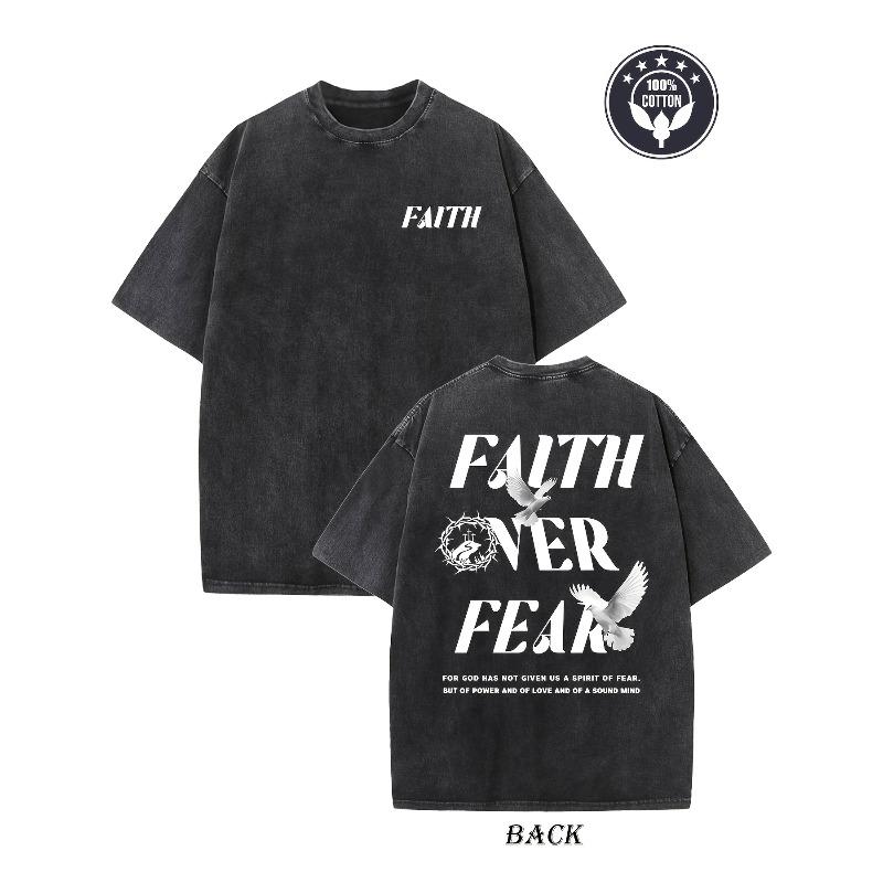 Men S Faith Over Fear Reversible Print T-Shirt - Heavyweight, Loose Retro Street Style ,Machine Washable Casual Hip-Hop Top, Ribbed Neckline S чёрный
Men S Faith Over Fear Reversible Print T-Shirt - Heavyweight, Loose Retro Street Style ,Machine Washable Casual Hip-Hop Top, Ribbed Neckline S чёрный