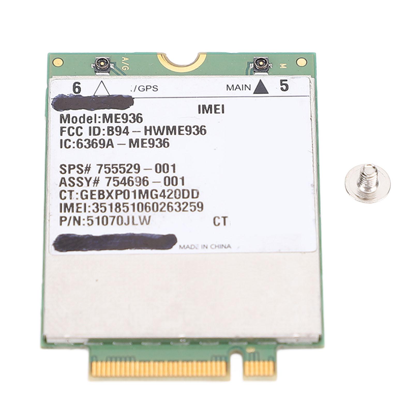 Мережева карта 4G LTE ME936 SPS 755529 100 Мбіт/с Швидкість завантаження Модуль мережевої карти NGFF M.2 для
Мережева карта 4G LTE ME936 SPS 755529 100 Мбіт/с Швидкість завантаження Модуль мережевої карти NGFF M.2 для