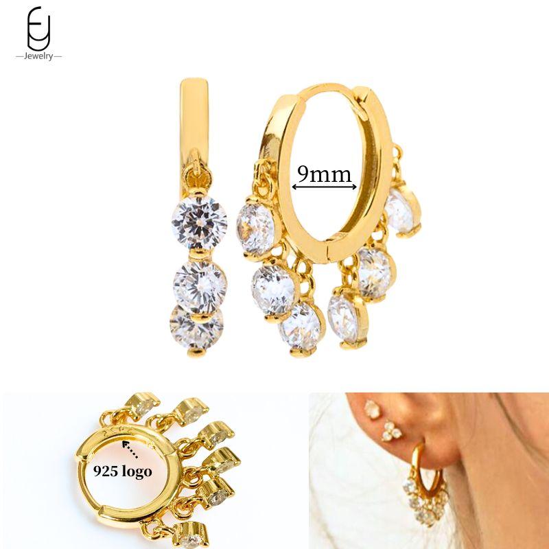 925 Silver Ear Needle White Crystal Gold Earrings for Women Luxury Water drop/Heart/Flower Pendant Earring Fine Jewelry
925 Silver Ear Needle White Crystal Gold Earrings for Women Luxury Water drop/Heart/Flower Pendant Earring Fine Jewelry