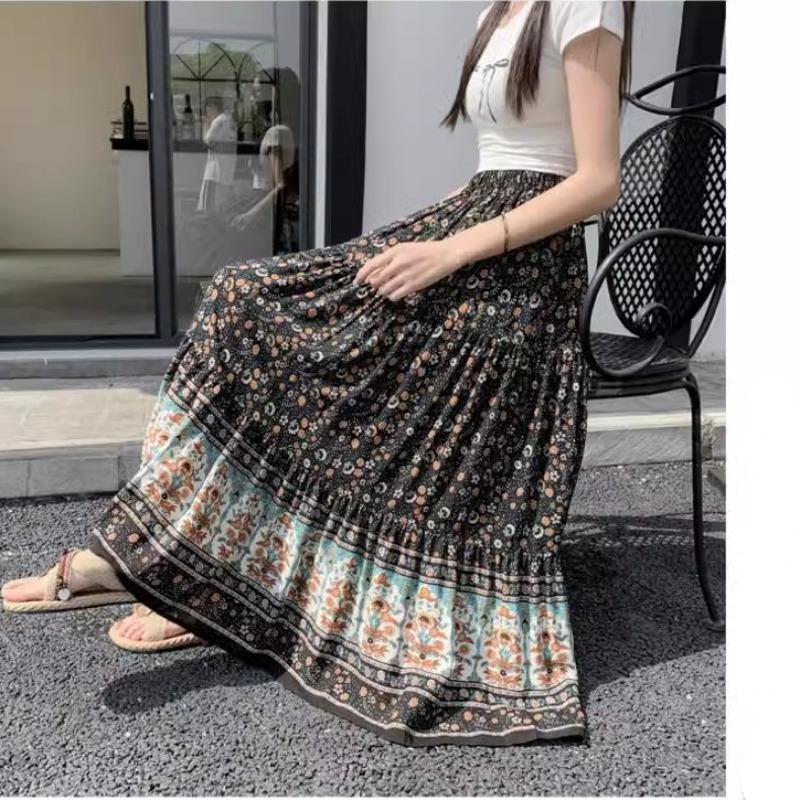 DIMANAF Summer New 2024 Women Long Skirts Elastic Waist Floral Design Vintage Elegant Loose Lace Purple Skirts
DIMANAF Summer New 2024 Women Long Skirts Elastic Waist Floral Design Vintage Elegant Loose Lace Purple Skirts