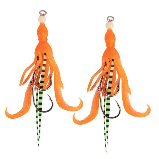 2Pcs 10.5CM/7G Soft TPE Squid Lure with Dual Barb Hooks Glow-in-the-dark Bionic Squid Colorful Artificial Bait Freshwater Saltwater помаранчевий
2Pcs 10.5CM/7G Soft TPE Squid Lure with Dual Barb Hooks Glow-in-the-dark Bionic Squid Colorful Artificial Bait Freshwater Saltwater помаранчевий
