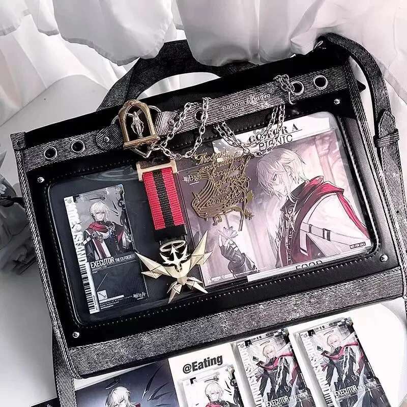 Y2K Women Fashion Denim Ita Shoulder Bag Cute Girl Transparent Pocket High-Capacity Crossbody Bag New Lolita DIY Display Handbag 29.5x23x10cm чорний
Y2K Women Fashion Denim Ita Shoulder Bag Cute Girl Transparent Pocket High-Capacity Crossbody Bag New Lolita DIY Display Handbag 29.5x23x10cm чорний