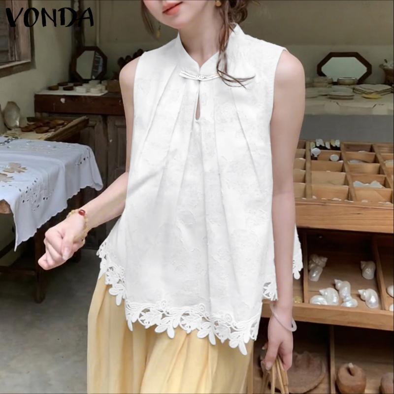 VONDA Women Casual Sleeveless Texture Embroidery Patchwork Ethnic Tank Tops M білий
VONDA Women Casual Sleeveless Texture Embroidery Patchwork Ethnic Tank Tops M білий