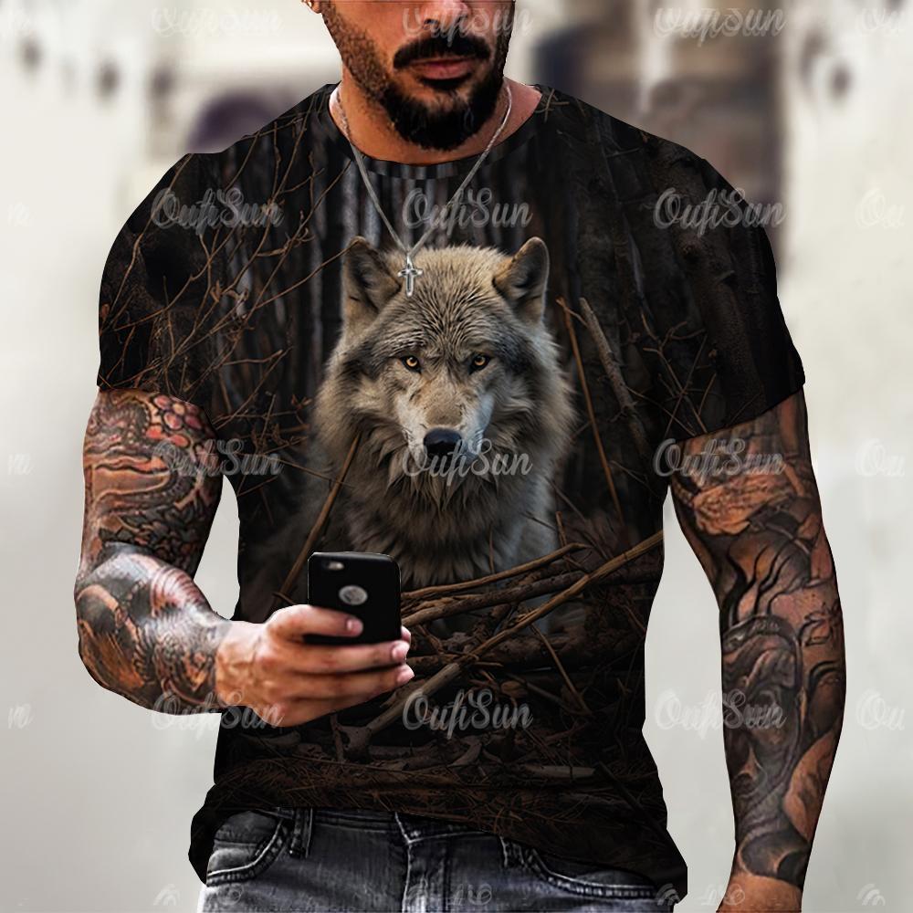 Футболка с изображением животных джунглей для мужчин с принтом волка 3D, короткий рукав, летняя футболка с изображением охотника, свободный топ, мужская одежда 2XL
Футболка с изображением животных джунглей для мужчин с принтом волка 3D, короткий рукав, летняя футболка с изображением охотника, свободный топ, мужская одежда 2XL