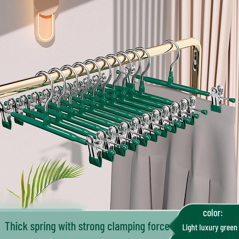 Stainless Steel Traceless Pants and Skirts Hanger with Clips
Stainless Steel Traceless Pants and Skirts Hanger with Clips
