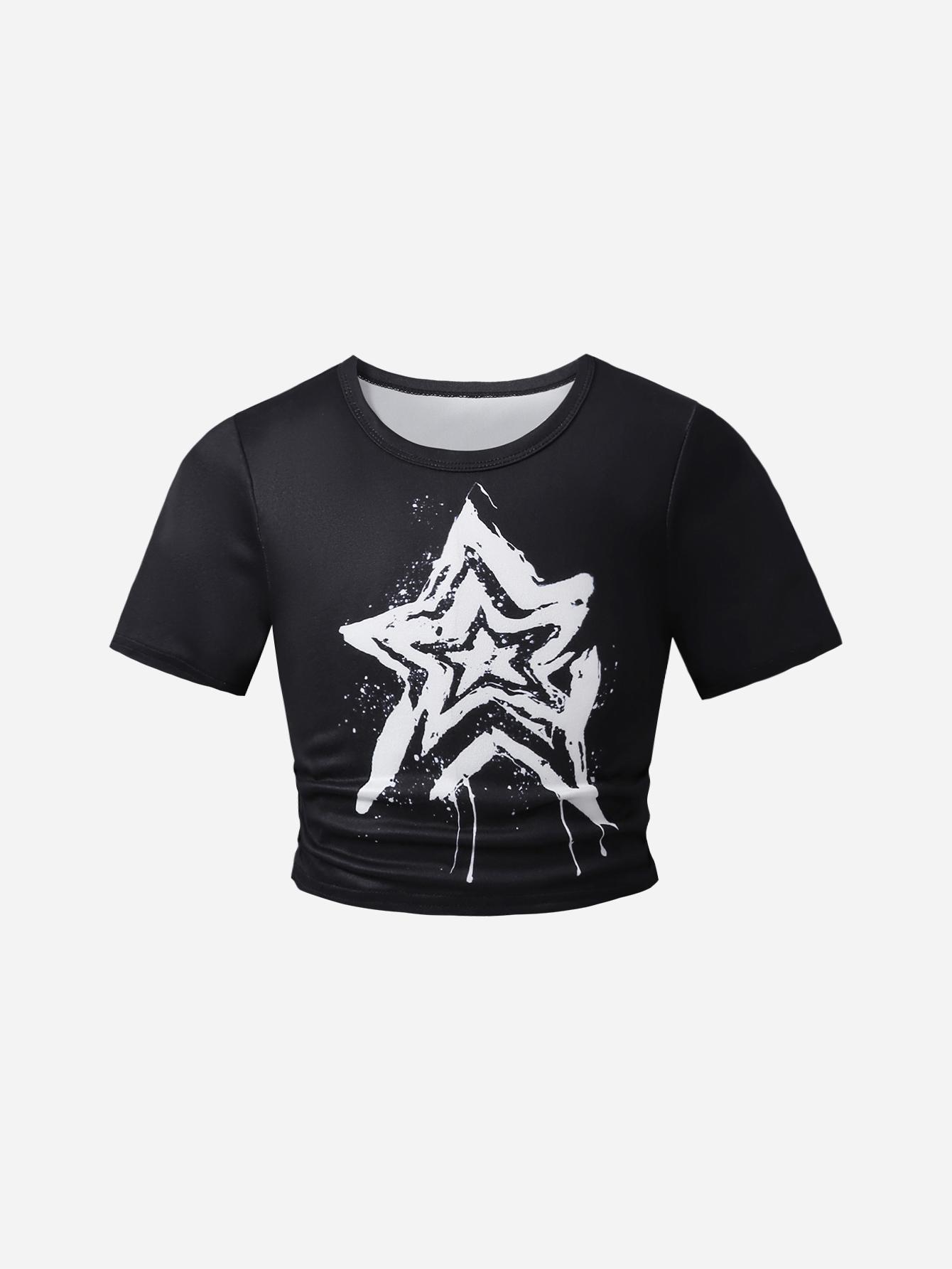Girls Fashion Streetwear Top — Crew Neck, Short Sleeve, Star Print, and Side Ruched Design (Single Item) 8Y чёрный
Girls Fashion Streetwear Top — Crew Neck, Short Sleeve, Star Print, and Side Ruched Design (Single Item) 8Y чёрный