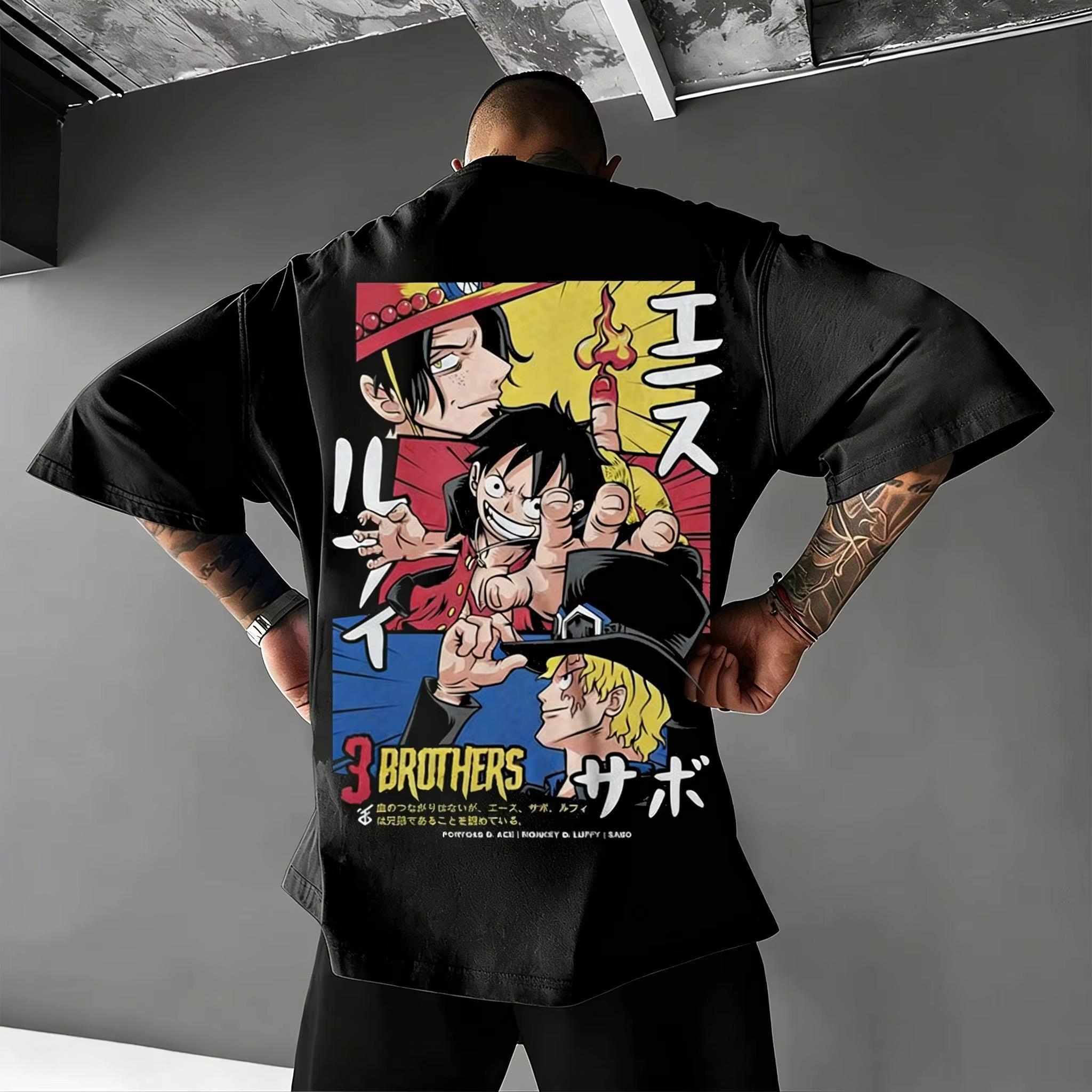 2026 new One Piece Anime Tshirt Three Brothers Ace Luffy Sabo Pattern Tshirt Mens and Womens Sizes S
2026 new One Piece Anime Tshirt Three Brothers Ace Luffy Sabo Pattern Tshirt Mens and Womens Sizes S