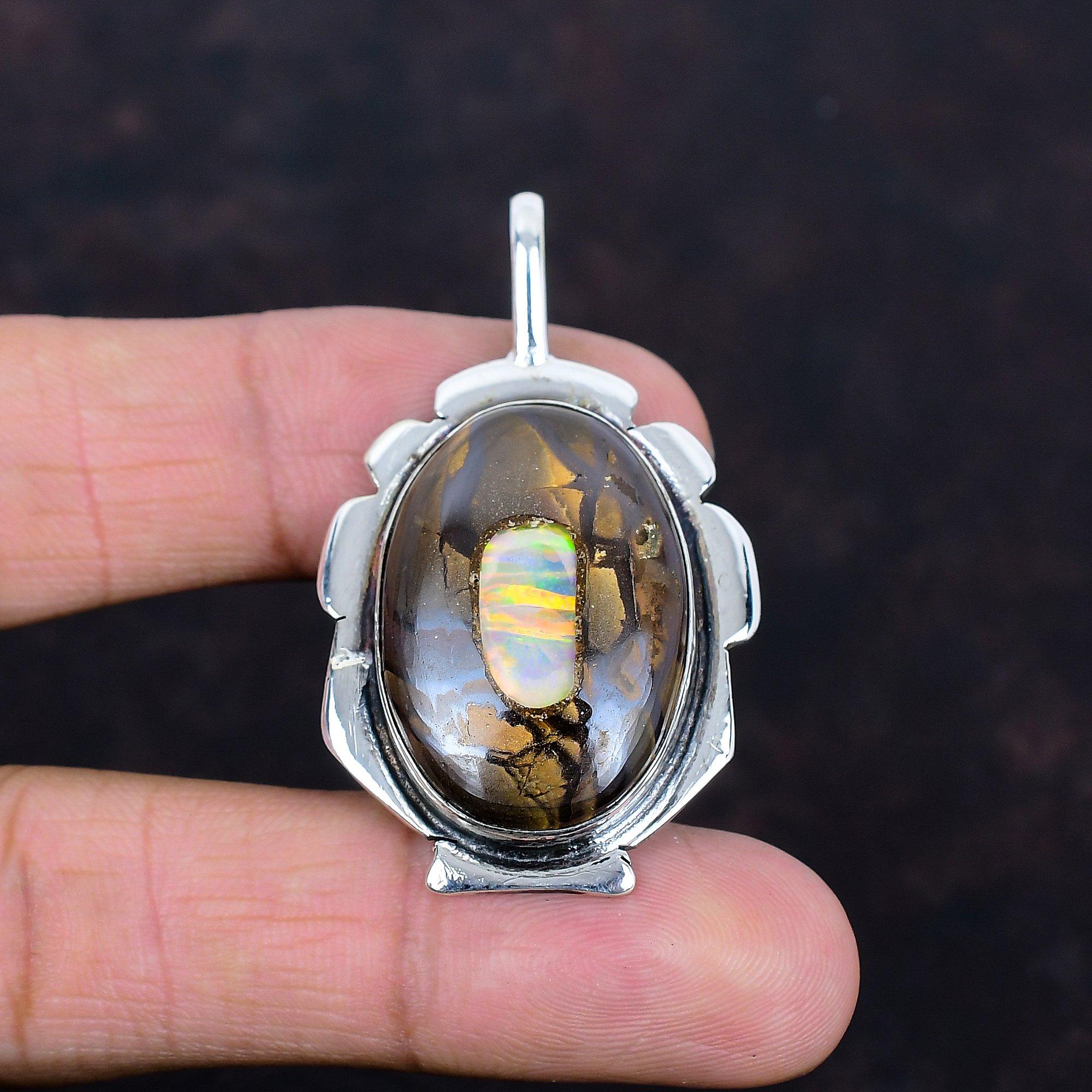 Ethopian opal in boulder opal pendant 925 sterling silver pendant dainty jewelry gemstone pendant handmade pendant silver jewelry for gifts
Ethopian opal in boulder opal pendant 925 sterling silver pendant dainty jewelry gemstone pendant handmade pendant silver jewelry for gifts