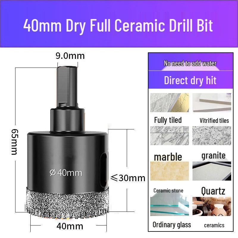 40mm Serrated Ceramic Tile Drill Bit
40mm Serrated Ceramic Tile Drill Bit