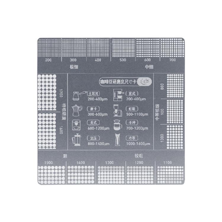Accuracy Grinders Card Coffees Grinds Size Reference Tool Measurement Guide for Hiking Enthusiasts 1
Accuracy Grinders Card Coffees Grinds Size Reference Tool Measurement Guide for Hiking Enthusiasts 1