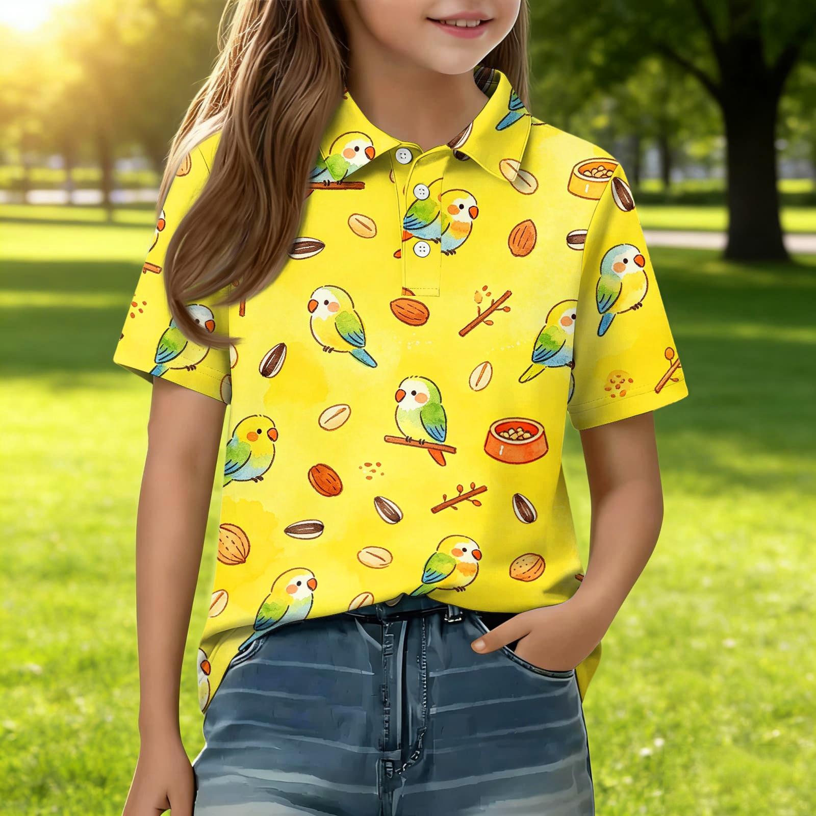 Kids Short Sleeve Polo Shirt Animal Print Casual Tee Soft Comfortable Lightweight Top for Boys and Girls Suitable for Daily Wear 140
Kids Short Sleeve Polo Shirt Animal Print Casual Tee Soft Comfortable Lightweight Top for Boys and Girls Suitable for Daily Wear 140