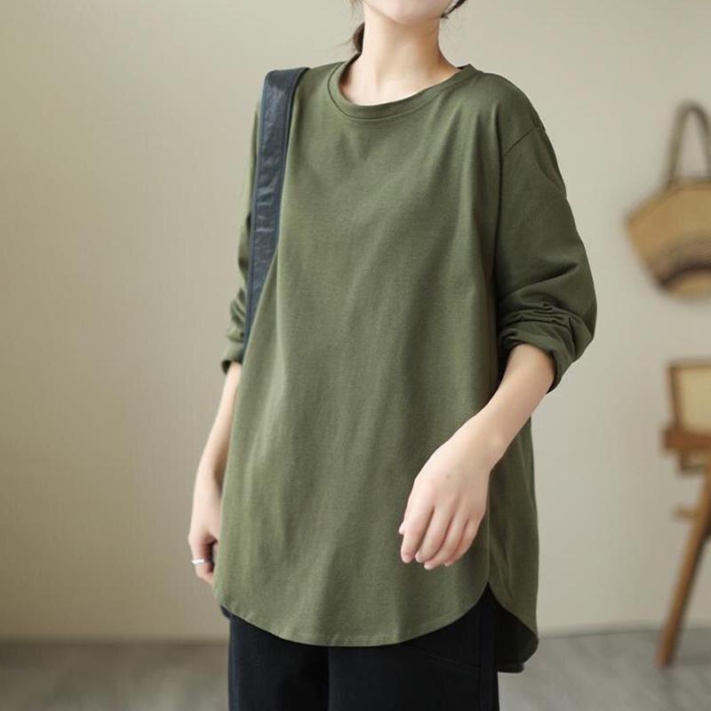 Хлопковая толстовка свободного покроя большого размера с длинными рукавами, удобная однотонная рубашка с круглым вырезом в литературном стиле, повседневный топ XXXXL зелёный
Хлопковая толстовка свободного покроя большого размера с длинными рукавами, удобная однотонная рубашка с круглым вырезом в литературном стиле, повседневный топ XXXXL зелёный