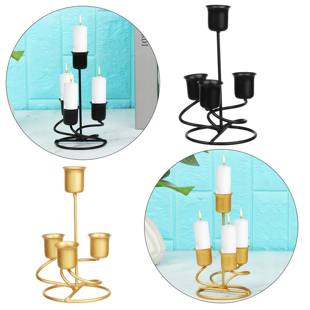 Candles Black Candlesticks Metal Candle Stands Wrought Iron Candelabra Modern Style Candle Holders чорний
Candles Black Candlesticks Metal Candle Stands Wrought Iron Candelabra Modern Style Candle Holders чорний