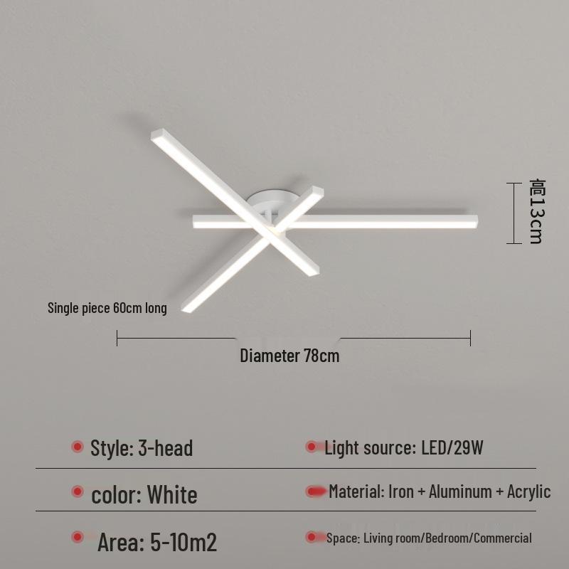 LED Acrylic Ceiling Light - Modern Geometric Design for Living & Dining Rooms 3-Head White Ceiling Light 220V
LED Acrylic Ceiling Light - Modern Geometric Design for Living & Dining Rooms 3-Head White Ceiling Light 220V