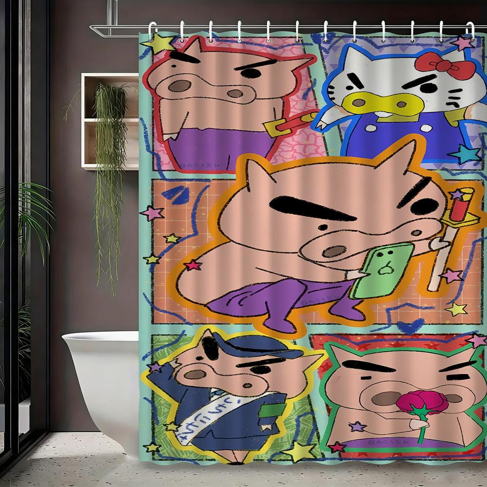 Crayon Shin-Chan New Dimension! Crayon Shinchan The Movie: Super Power Battle Scene 2D Print Waterproof Shower Curtain, Vibrant W60H190(CM)-1 Pcs
Crayon Shin-Chan New Dimension! Crayon Shinchan The Movie: Super Power Battle Scene 2D Print Waterproof Shower Curtain, Vibrant W60H190(CM)-1 Pcs