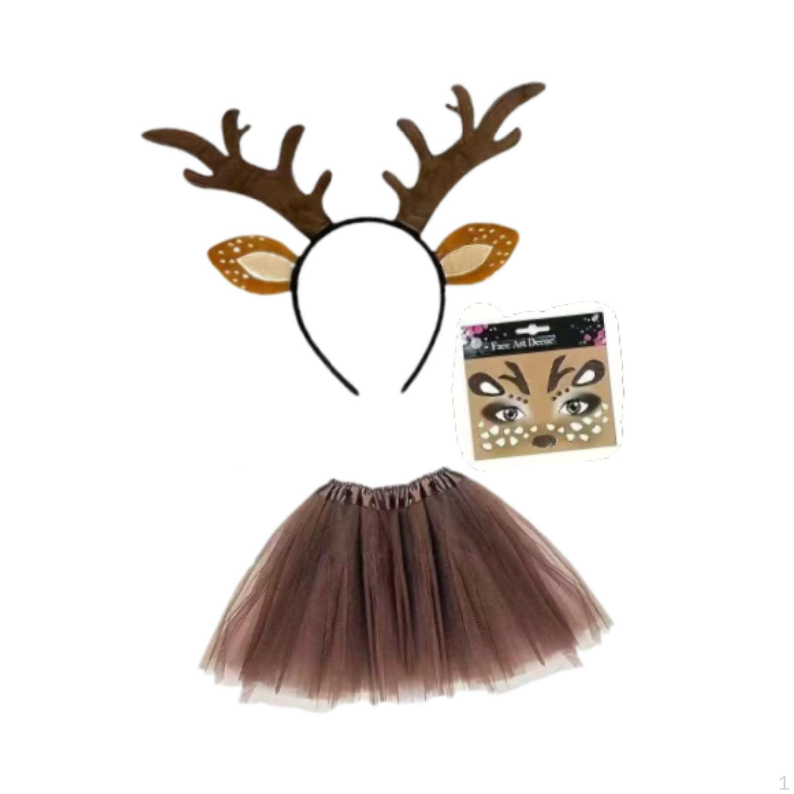 Christmas Reindeer Costume Dress up for Masquerade Birthday Holiday Festival Brown
Christmas Reindeer Costume Dress up for Masquerade Birthday Holiday Festival Brown