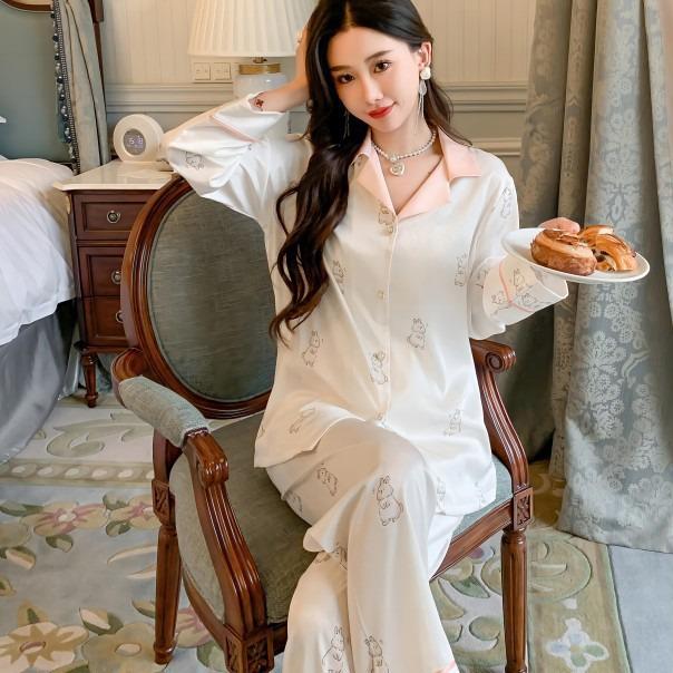 Women s Ice Silk Pajamas - Cute Lucky Rabbit, Luxurious Long Sleeve Set for Spring/Summer Medium
Women s Ice Silk Pajamas - Cute Lucky Rabbit, Luxurious Long Sleeve Set for Spring/Summer Medium
